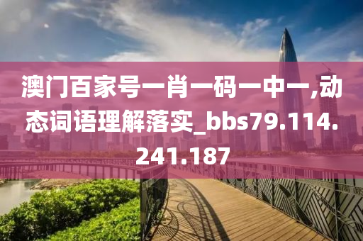 澳门百家号一肖一码一中一,动态词语理解落实_bbs79.114.241.187