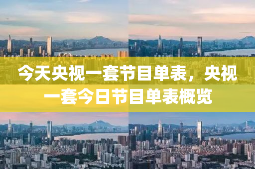 今天央视一套节目单表，央视一套今日节目单表概览